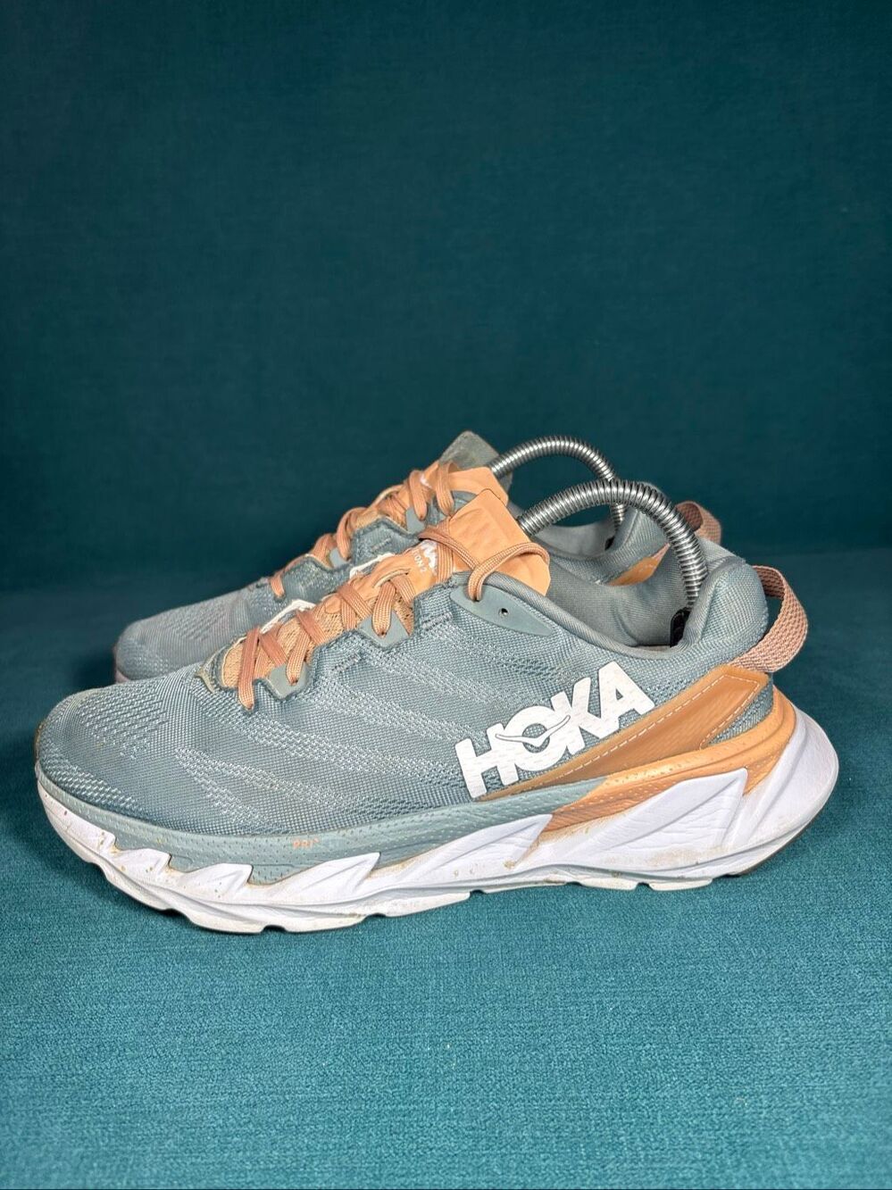Hoka Elevon 2 Womens 9 Blue Coral Cushion Running Shoes Sneakers